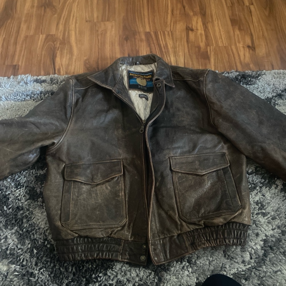 Wilsons Leather Dark Brown Bomber Jacket